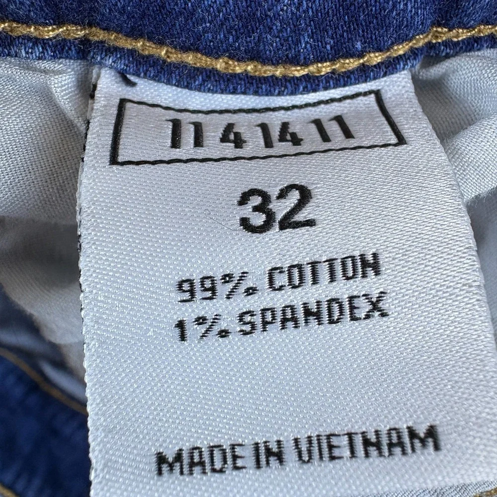 KDNK 11 4 14 11 Skinny Jeans Mens 31x30.5 Blue Denim Cotton Stretch Distressed‎